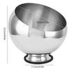 Buffet Sauce Bowl Seasoning Bowl Stainless Steel Hot Pot Restaurant Seasoning Container Sauce Pot with Base Silver Desktop Bowl