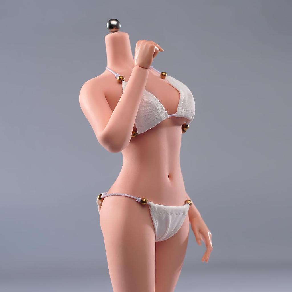 Scale Female Action Figure Seamless Action Figure Female Figure Soft Flexible Action Figure Body with Detachable Hand Gestures 1/6 Body, 12-Inch Body,