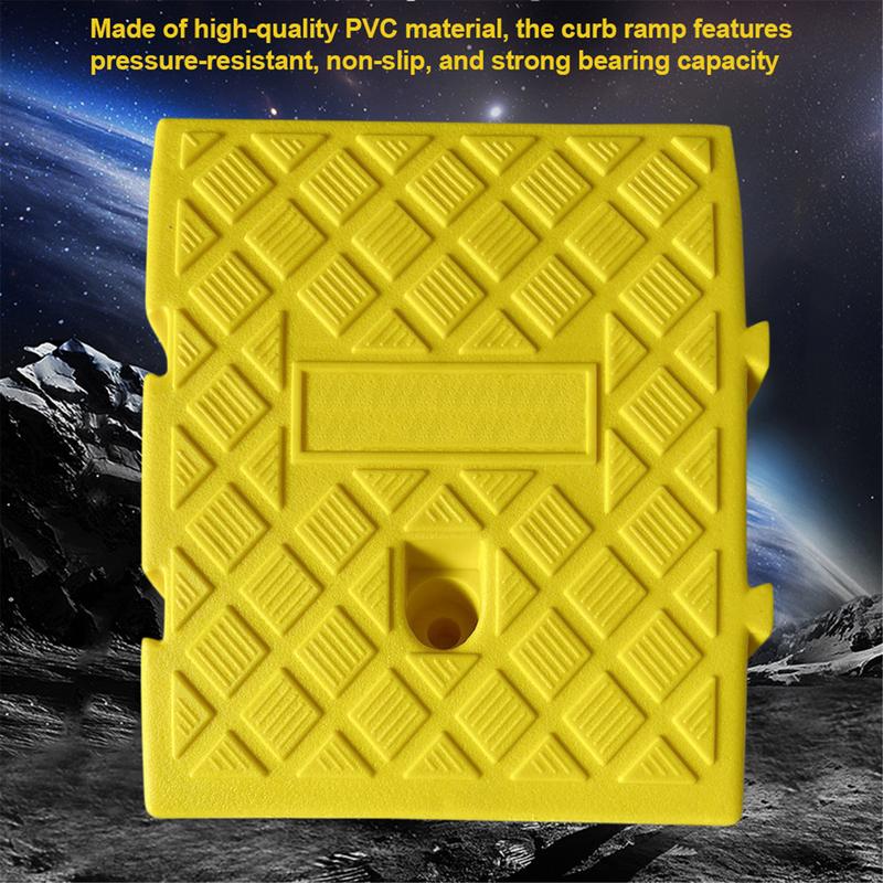 1pcCar Curb Ramps Portable Lightweight Slopes Cushion Heavy Duty PVC Threshold Ramp Slopes For Car Trailer Truck Bike Motorcycle