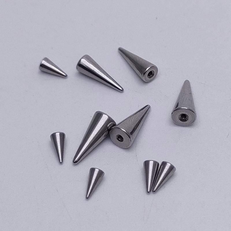 Stainless Steel Conical Piercing Replacement Balls for Lip, Eyebrow, Earring, and Navel Studs, 3-12mm