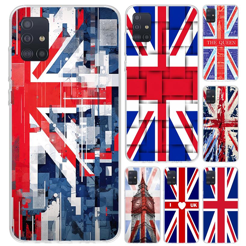 Union Jack England UK Flag Phone Case for Samsung Galaxy A52 A32 A22 A12 A02S A50S A30S A10S Note 20 Ultra 10 Plus S10 A31 A20 A