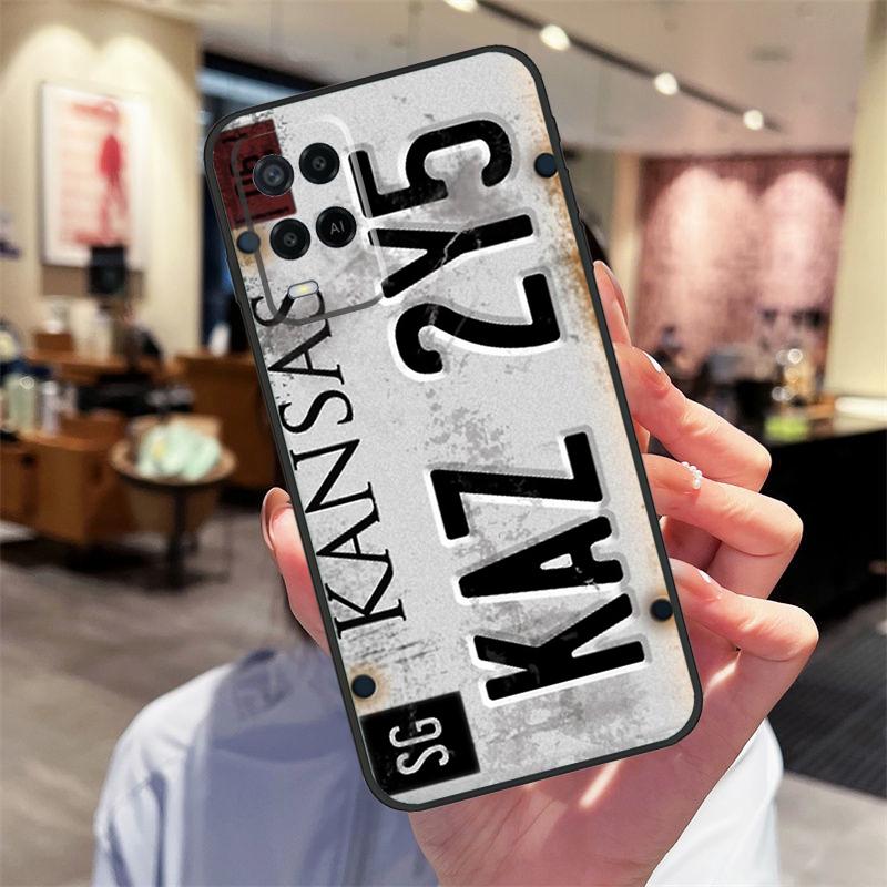 License Plate Number Case For Oppo A40 A60 A80 A18 A38 A58 A78 A98 A16 A76 A96 A15 A17 A77 A74 A94 A54 A57S Cover
