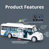 1/30 Scale Inertia Sliding Campus Bus Car Model Simulation Sound and Light Music Educational Toy Bus Car Toy Children's Birthday Gift