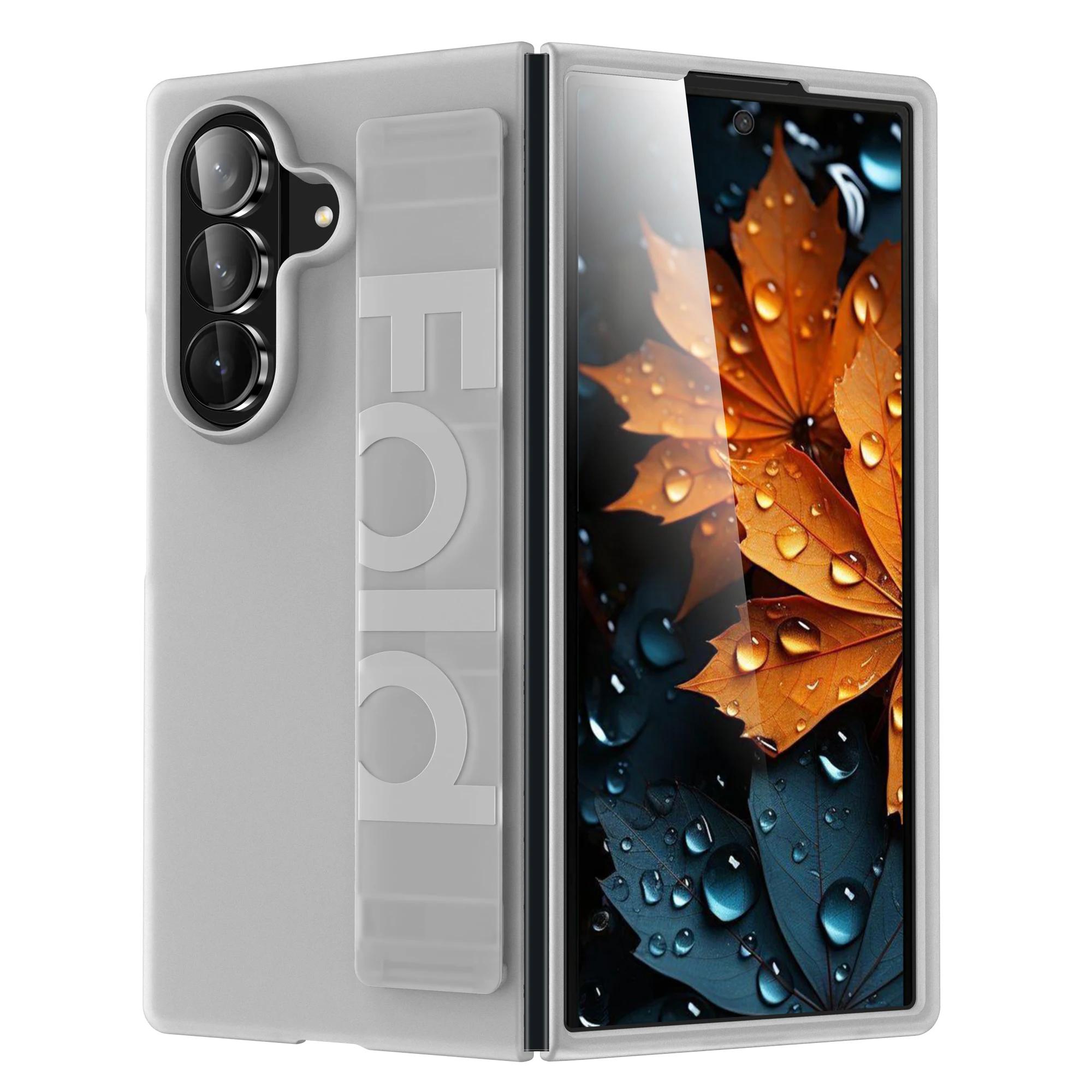 

Силиконовый эластичный ремешок на запястье Складной чехол для Samsung Galaxy Fold 7 6 5 4 3 Ультратонкий Матовый Прозрачный Ударопрочный Защитный Жесткий Чехол Galaxy Z Fold3