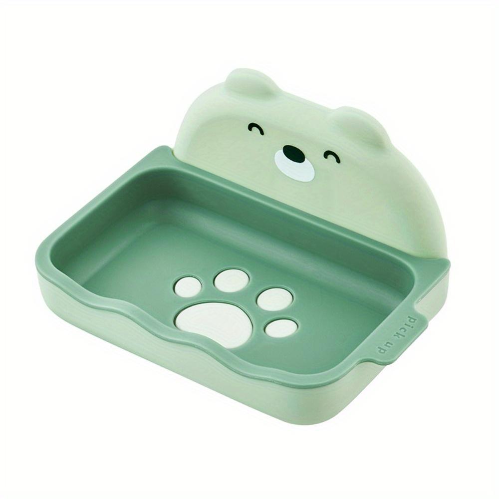 1PC No punch soap box bathroom draining rack creative wall-mounted soap holder bathroom shelf sucker soap box