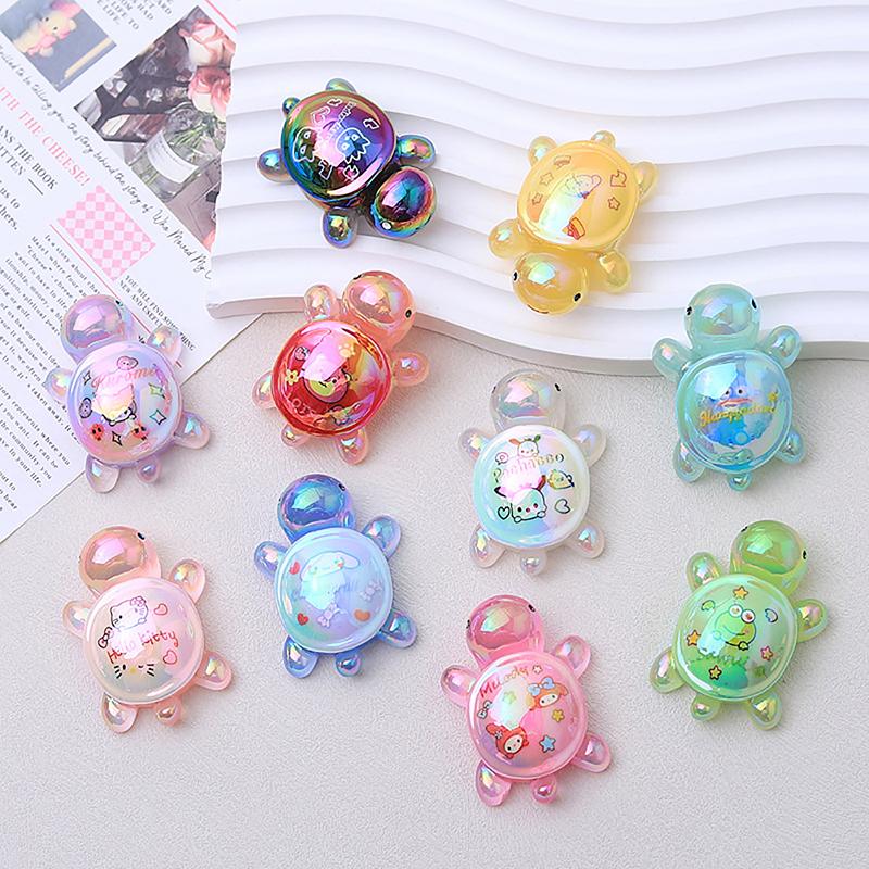 

3 шт. Мини-мультяшная красочная черепаха, кукла, украшение, микро-ландшафт, украшения из смолы, украшения для рабочего стола