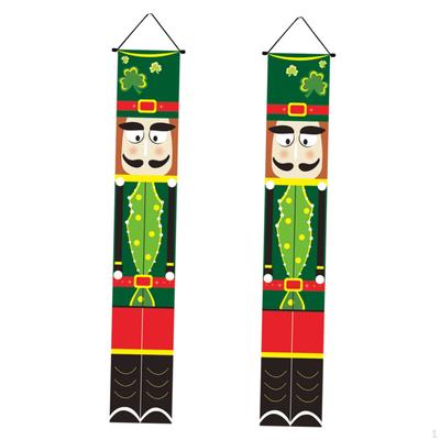 ST Patricks Day Veranda Zeichen Garage Banner Couplet Polyester Tuch Tür Saint