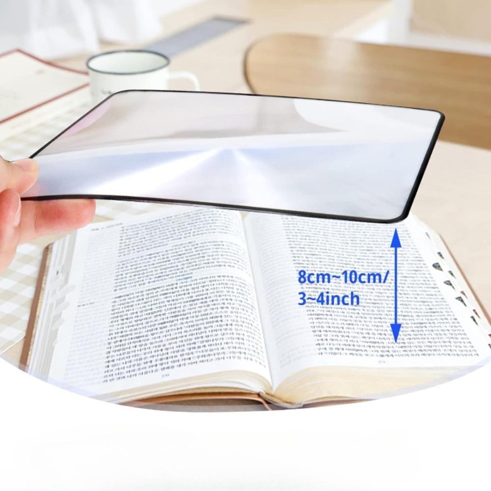 3X Magnifier Magnifying Pvc Plastic Sheet Easy Handhold Full Page Reading Aid Low Vision For Books Reading Newspaper 180*120Mm