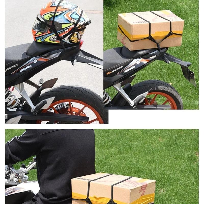 60cm/90cm Motorcycle Elastic Suitcase with Safety Hook-Versatile Helmet Mesh Gear Transport Durable and Sleek for Daily Travel