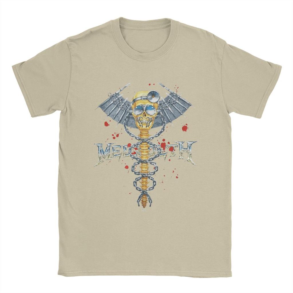Men's T-Shirts Megadeths Dr Vic Vintage Pure Cotton Tees Short Sleeve T Shirt Crew Neck Clothing 4XL 5XL