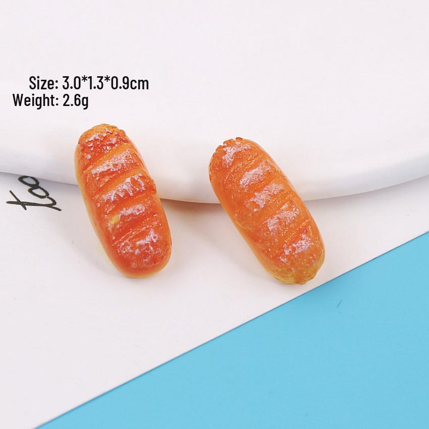 Cute Cartoon Glossy Sesame Cookie Resin Accessories for DIY Phone Cases, Hair Clips, and Jewelry Toy Bread Cookies