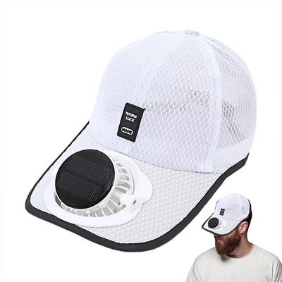 UV Protection Solar Powered Fan Hat Strong Wind Summer Fan Visor Cap Baseball Cap with Fan  Hiking