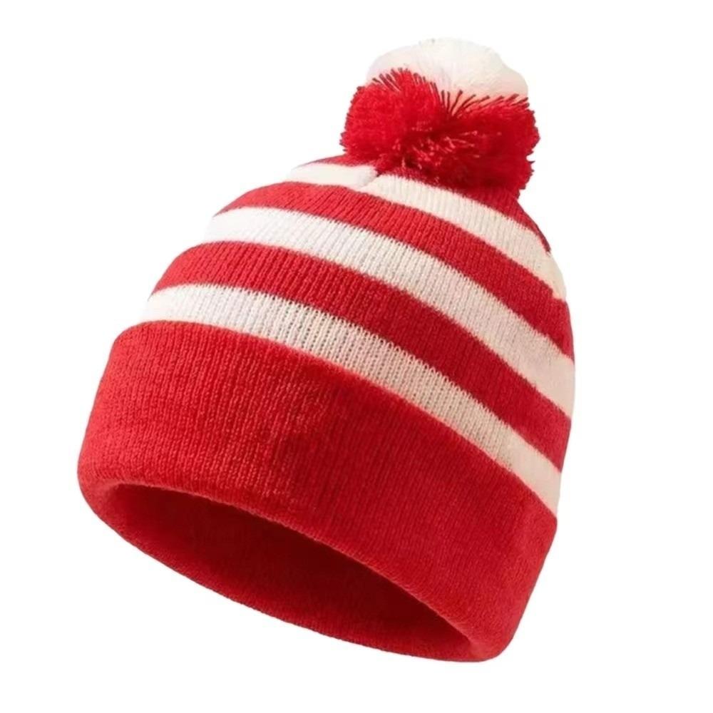 Merry Christmas Hat Christmas Knitted Hat Warm Striped Hat All-match Santa Beanie Hat  Outdoor