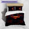 Superman Pattern Printed 3PCS Bedding Set, Soft Skin-Friendly Washable Duvet Cover & Pillowcases Set