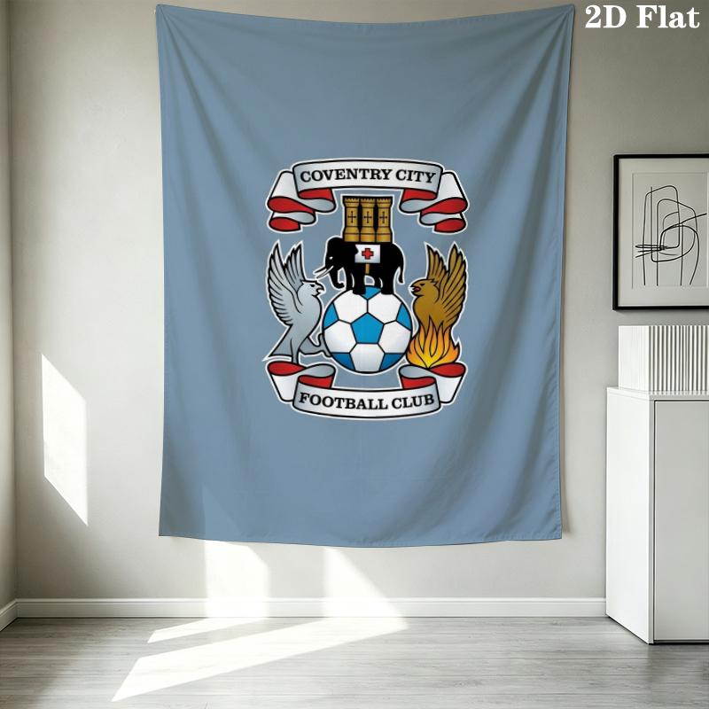 Coventry City FC Wall Tapestry Aesthetic Wall Hanging Printed Fabric Blanket Decorative Tapestries for Bedroom Living Room Home Decor