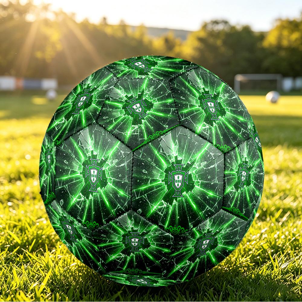 Pallone da Calcio Stampato Portogallo Taglia 5 Resistente all'Usura Standard Pallone da Allenamento per Adulti Regalo per tifosi per Partite Indoor Outdoor Sport