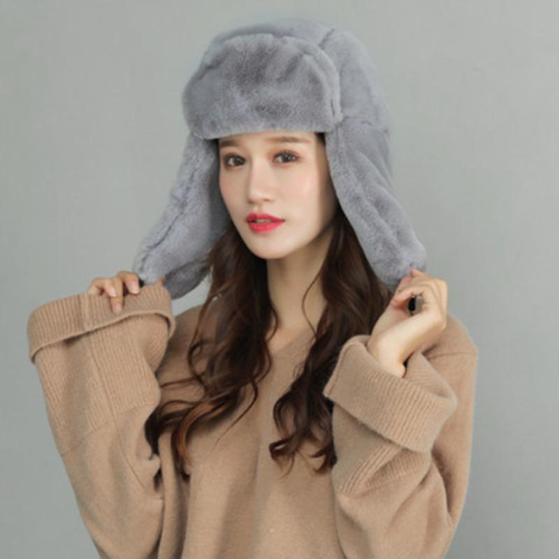 Unisex Cotton Ear Protection Hat Plush Warm Windproof Cycling Cap Cute Style Winter Wear