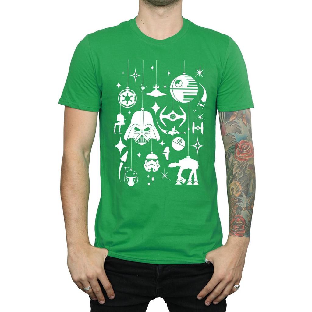 STAR WARS Herren-T-Shirt mit Weihnachtsdekoration