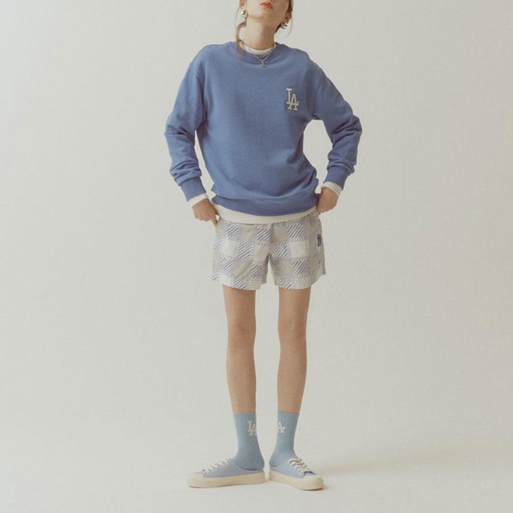 New MLB Old Flower Sweatshirts Unisex Blue 31MTM2111-07U