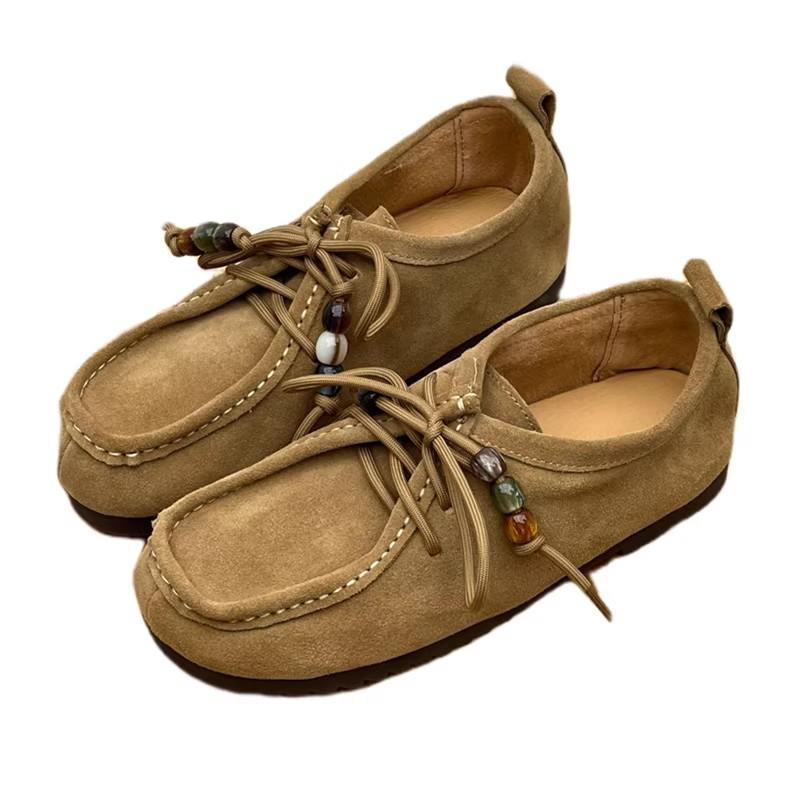 GKTINOO Genuine Leather Shoes Lace-Up Women's Casual Shoes Handmade Soft Sole Loafers Brand Casual Women's Shoes