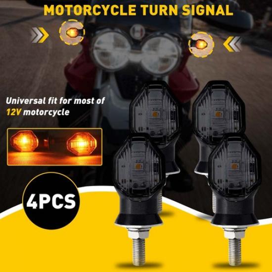 4X Turn Motorcycle Signals Lights For Honda Rebel 250 CMX250C Rebel 450 CMX450C