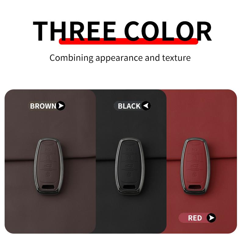 Alloy Leather Car Key Case Cover for Haval Jolion H6 Dargo F7 H9 2015 2021 2022 2023 Smart Key Cover Keychain Car Accessories