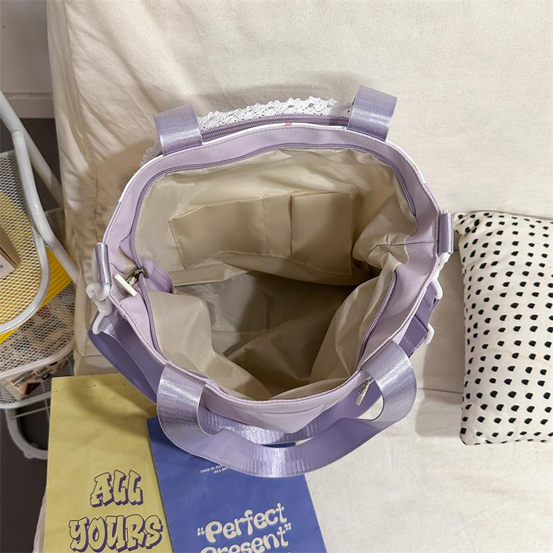 Women's Contrast Shoulder Bag Stars Print College Style Crossbody Bag