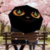 Christmas Cat Eyes Umbrella: A Festive Design for Outdoor Adventures - Auto-Open/Close, Lightweight & Durable Idea