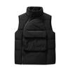 Men's Large-pocket Sleeveless Casual -color Personalized Vest With Thickened Warmth And Creative Waistcoat