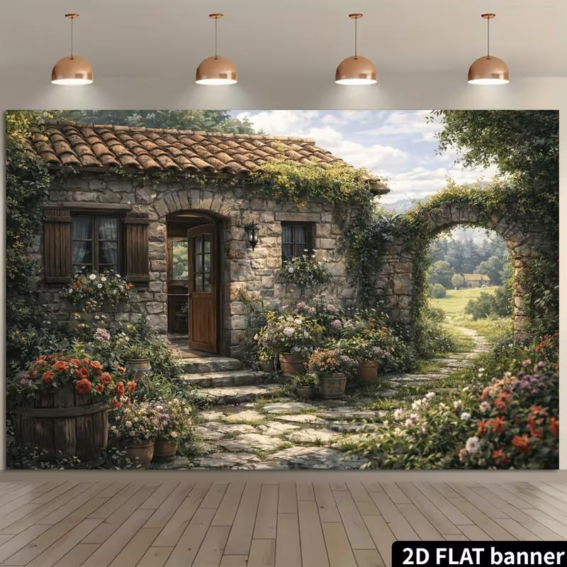 2D Wildbloom Farm Portrait Photo Backdrop