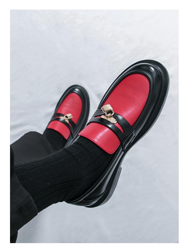 Men's Plus Size Leather Slip-on Loafers: Formal & Casual Thick Sole Shoes