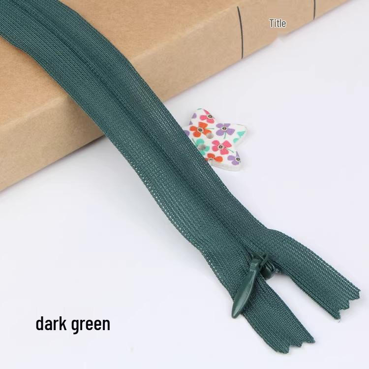 Sanli Unsichtbarer 25cm Kleid- & Kissen-Reißverschluss mit geschlossenem Ende