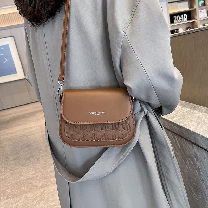 Borse a tracolla da donna di lusso di design, in pelle PU, borsa a sella vintage monocolore, borsa a tracolla, piccola borsetta bolsas