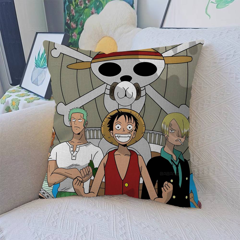 Classic Anime OONE PPIECE Office Cushion Pillowcase Car Cushion CoverXCM Lumbar Pillowcase Sofa Pillowcover