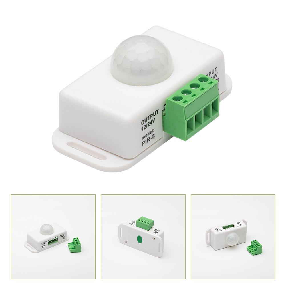 1pcs Motion Sensor Light Switch 12-24V Dc Infrared Pir Controller For Cabinet Pantry Under Bed Lighting 1-10 Min Adjustable