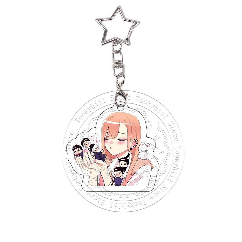 My Dress-Up Darling Acrylic Keychain Cos Props Chibi Cute Anime Charms Marin Kitagawa Keyring Bag Pendant Decoration Cartoon