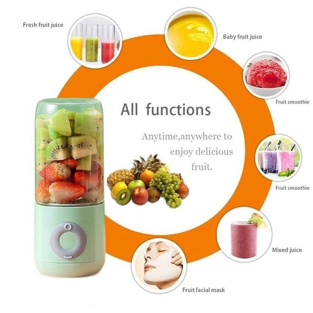 500ML Sechs-messer Elektrische Entsafter Smoothie Mixer Tasse Mini Tragbare USB Mixer Drahtlose Presse Entsafter Lade Hand entsafter