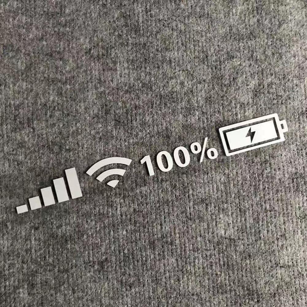 Araba Vinil Yansıtıcı Çıkartmalar Wifi Pil Seviyesi Sinyal Çıkartmaları Dekor Araba Komik Çıkartma Oto Dekor Aksesuarları İçin