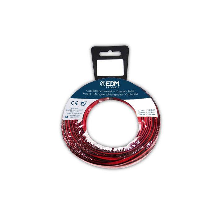 Bobine cablu paralel audio 2x1,5mm roșu 25mts