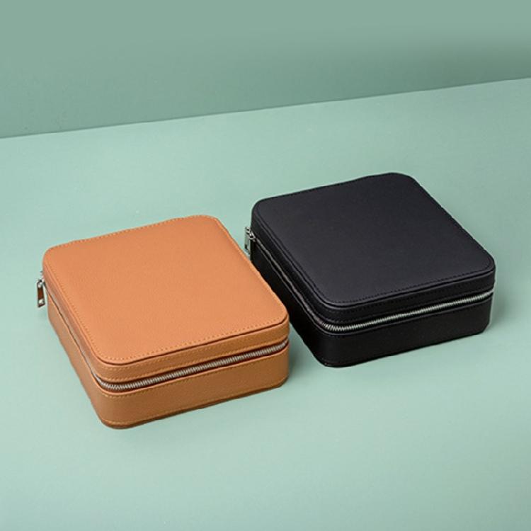 Versatile Sturdy Leather Watch and Eyewear Storage Case with See Through Clear Top for Easy Viewing Home Accessory
