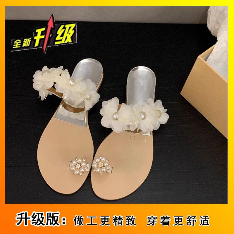 

Ношение туфель-сандалий на танкетке с носком, покрытым стразами, пляжная обувь, 2024, новая обувь феи, французские вечерние шлепанцы 40