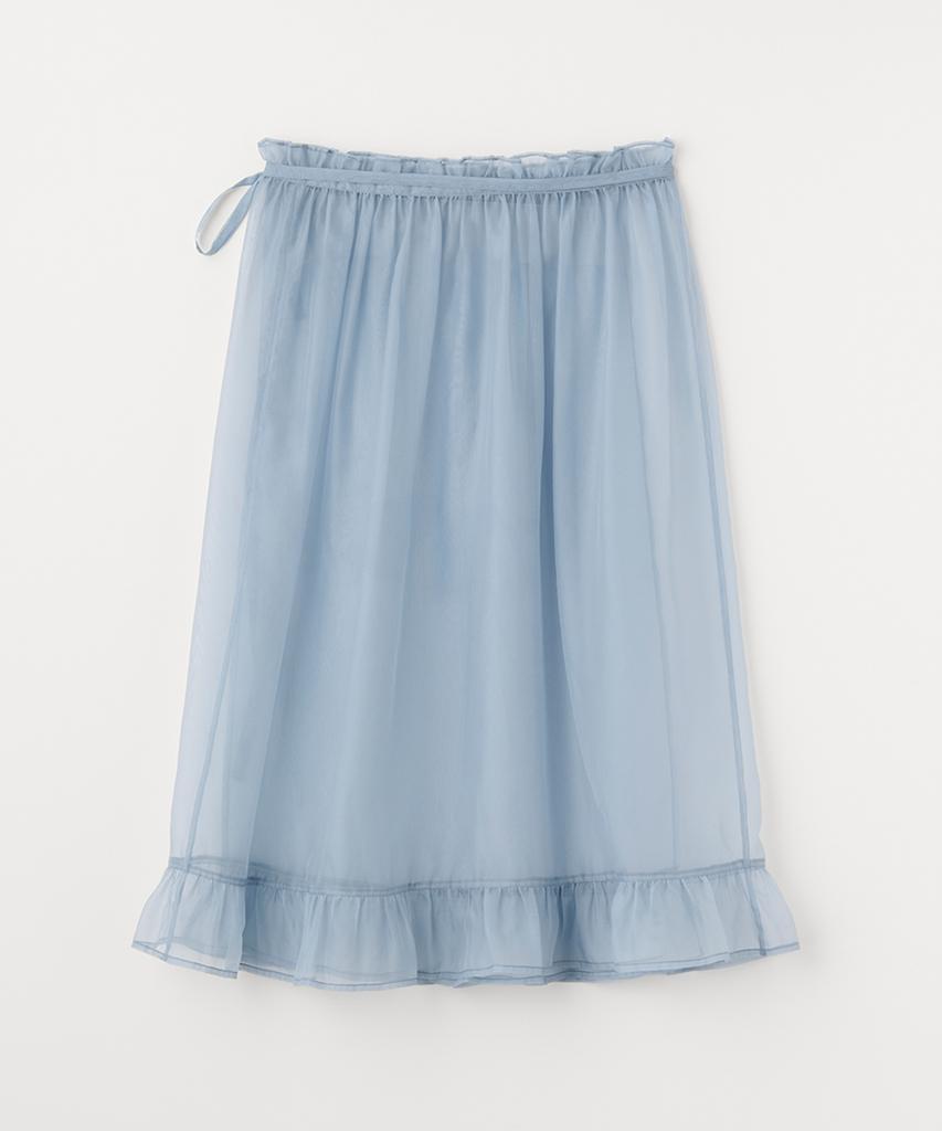 Selliteiljeu Sheer Layered Frill Skirt_Sky Blue