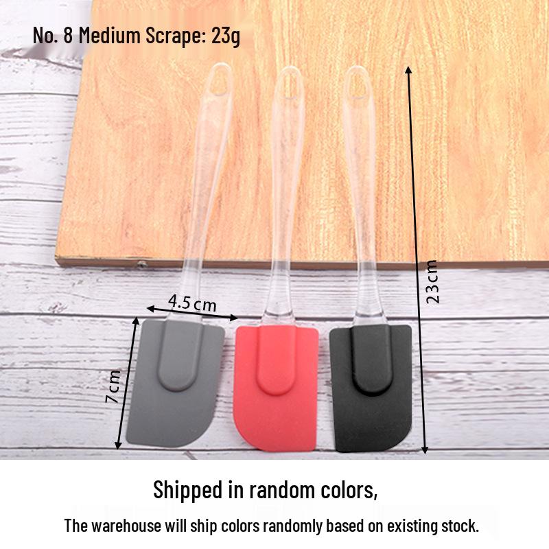 Clear Handle Silicone Baking & BBQ Brush Set Random Color