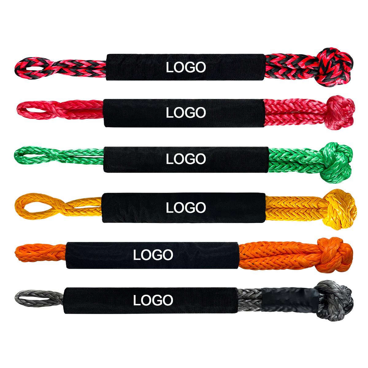 Factory 22000lbs 12Strand Braided UHMWPE Soft Towing Strap 4x4 Recovery Emergency Tools for Trailer Car Made in China 125517