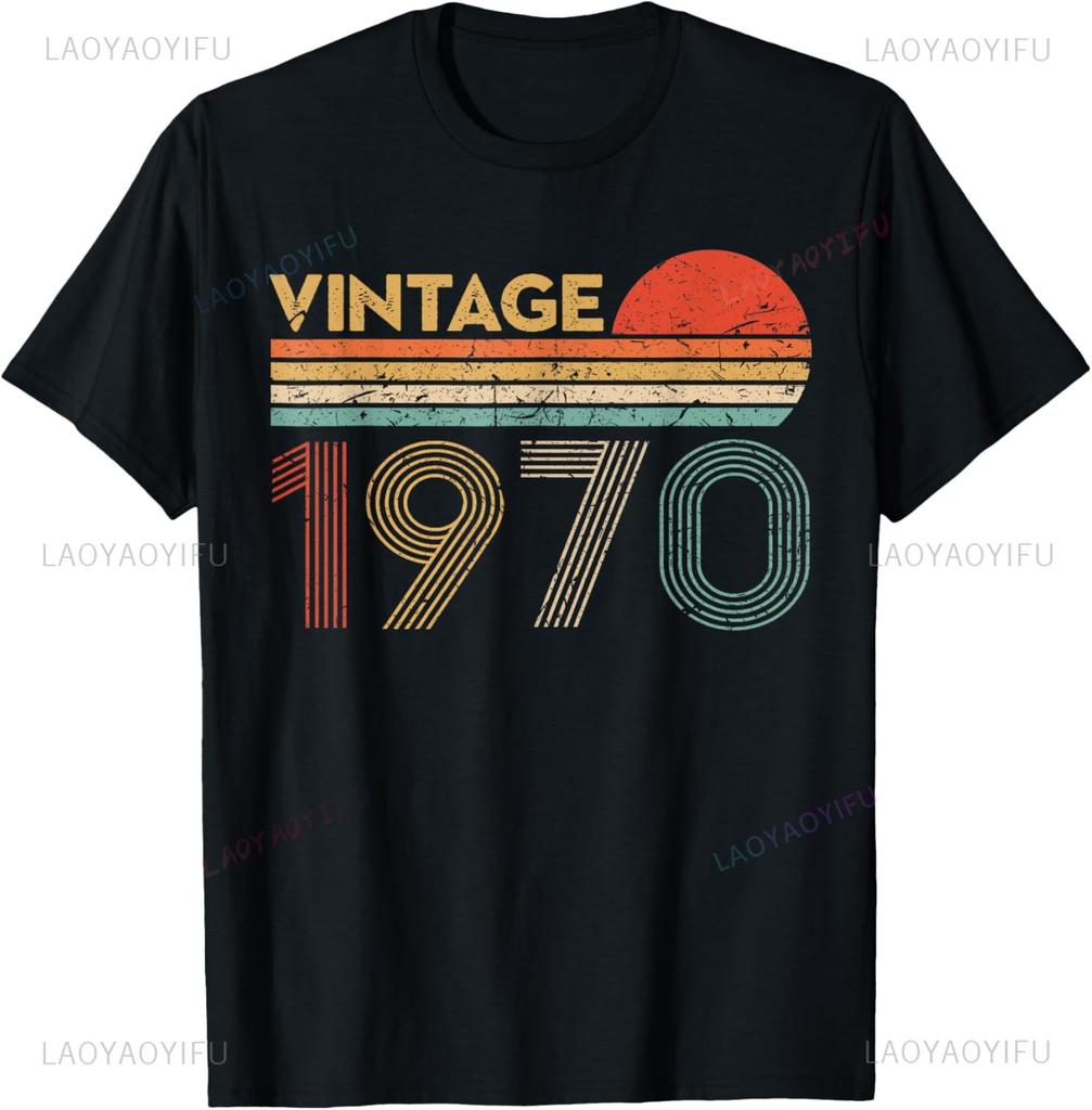 55 Years Old Gifts Vintage 1970 Music Cassette 55th Birthday T-Shirt Unisex Summer Streetwear Tops Casual Camiseta Hombre