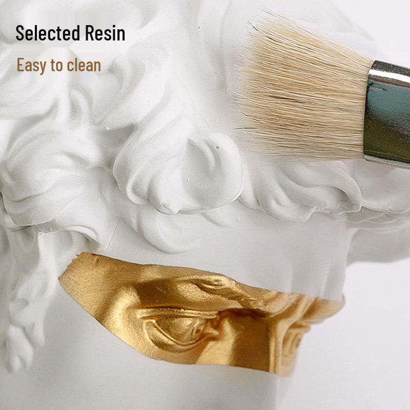 15cm Black Gold David Head Resin Plaster Art Sketch Model Ornament