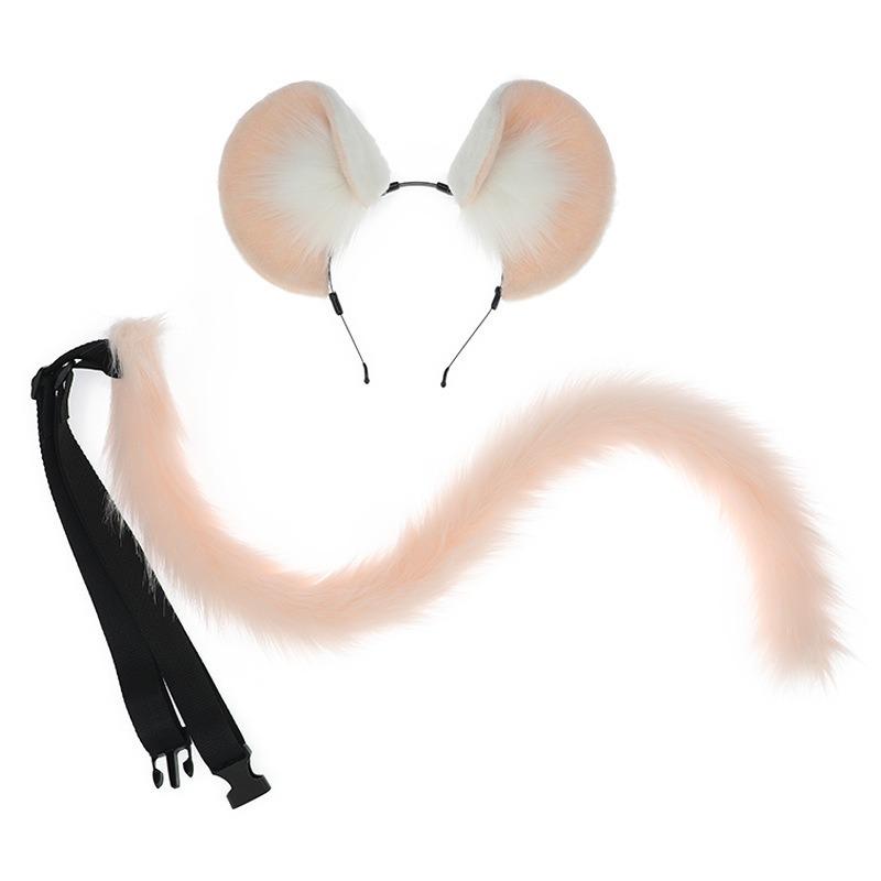 Simulation Animal Ear Headgear Dress Up Cute Plush Mouse Ear Cosplay Headgear Props Headband Mouse Ear Headband