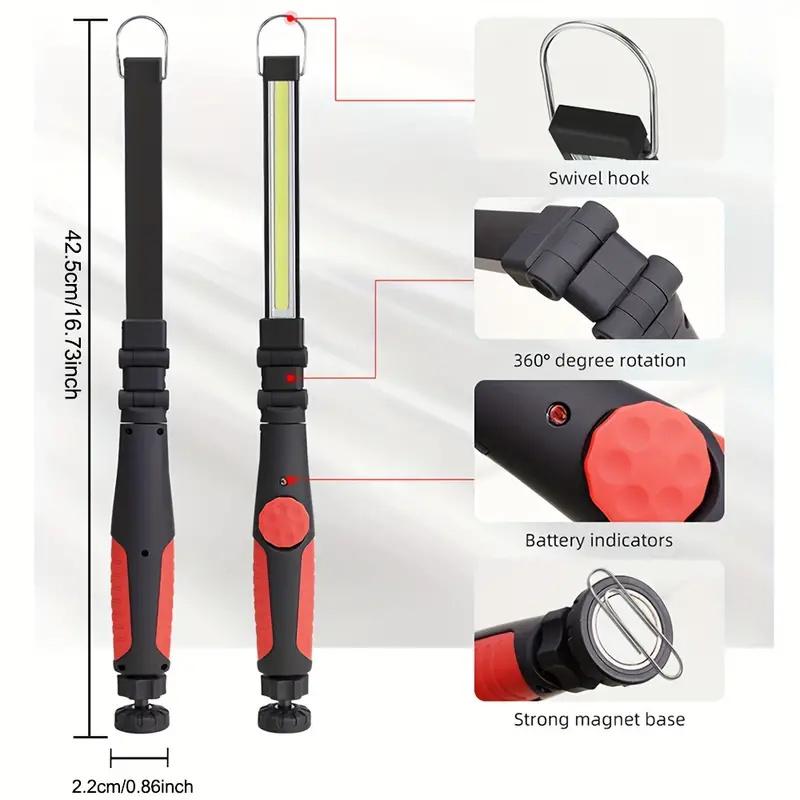 COB LED svítilna Magnetická pracovní svítilna USB dobíjecí háček na svítilnu Přenosná lampa Kontrolní světlo Kempingová svítilna na opravu auta
