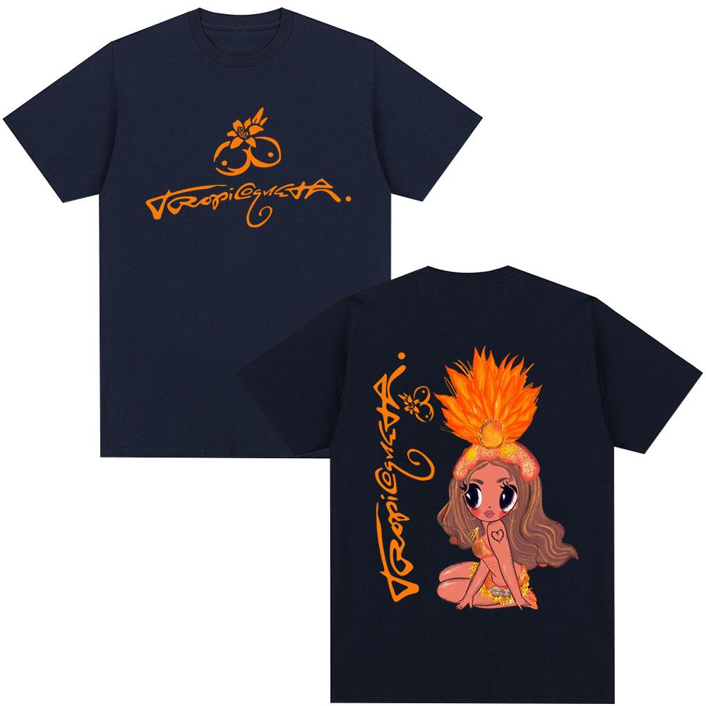 Karol G Tropicoqueta 2025 Album Tshirt Unisex Women Clothing Fashion High Quality Tshirts Cute Kawaii Casual Cotton Tee Shirts