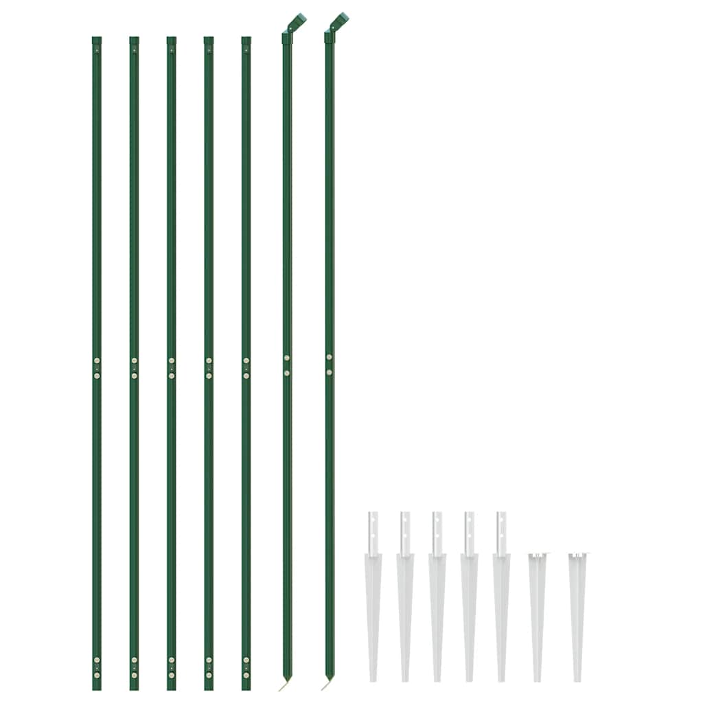 Mesh Fence with Ground Sleeves Green 2.2 X 10 M